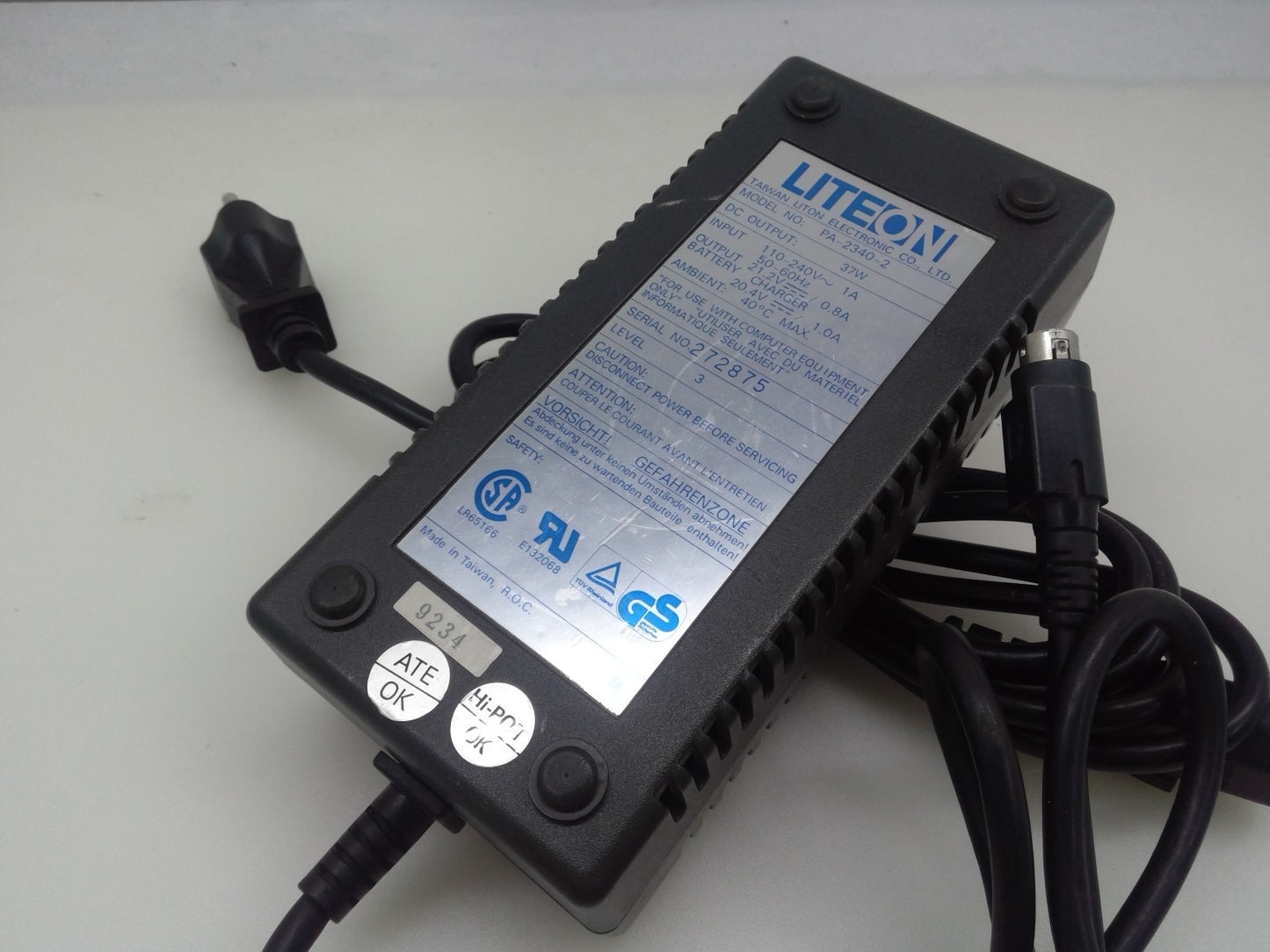 Genuine LITEON PA-2340-2 AC Adapter 21.2V 0.8A Battery charger 20.4V 1.0A 4-Pin