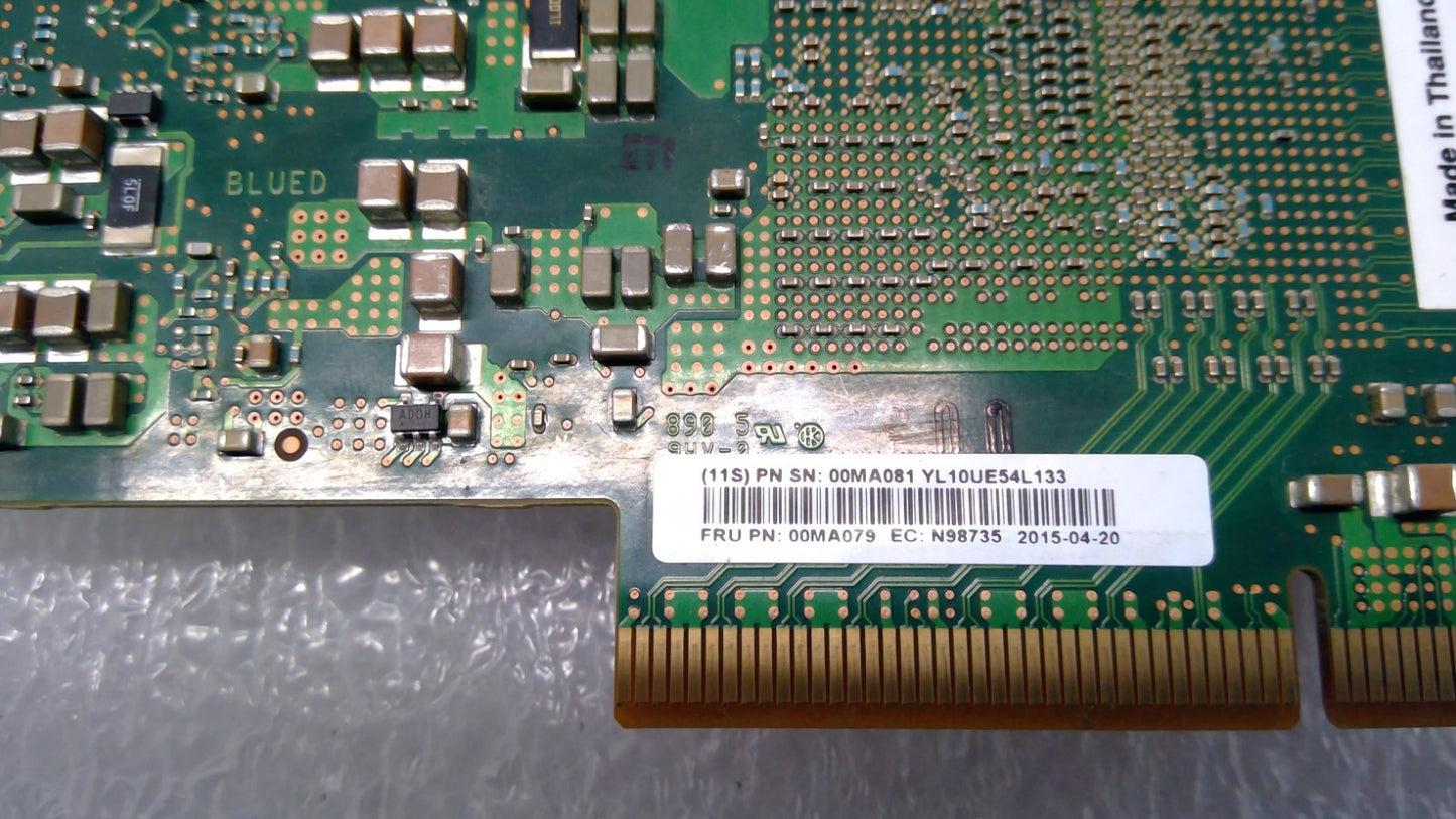 IBM 0MA079 Cache Quad-Port 6Gb x8 PCIe3 12GB RAID SAS Adapter 00MA081