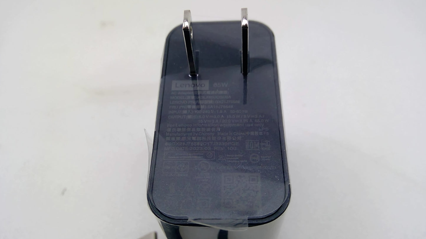 Genuine Lenovo ADLX65UCGU2A GX21J75589 65W Compact USB-C Wall Charger
