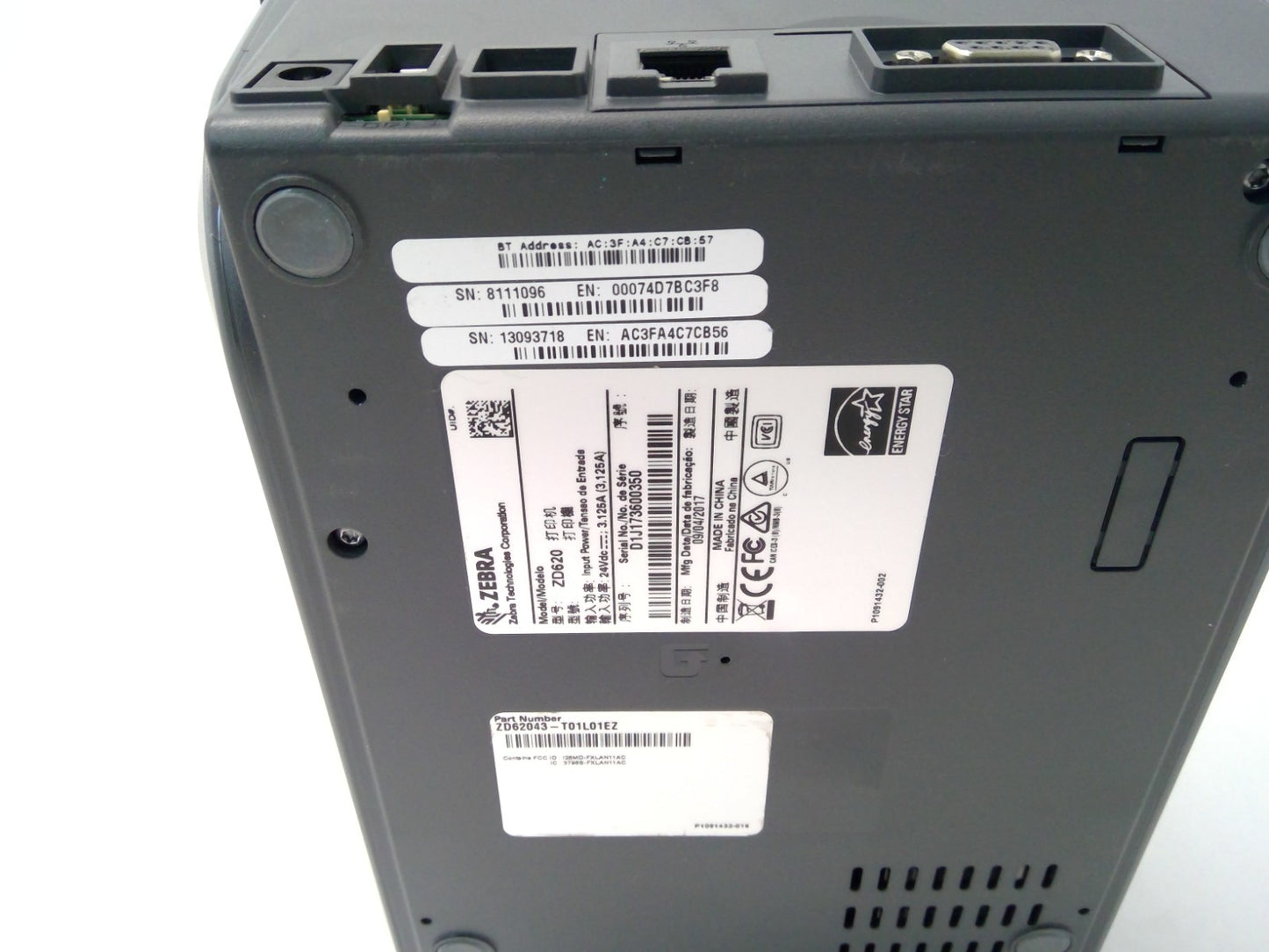 Zebra ZD620 Thermal Transfer Printer 300 DPI Wi-Fi Bluetooth | ZD62043-T01L01EZ