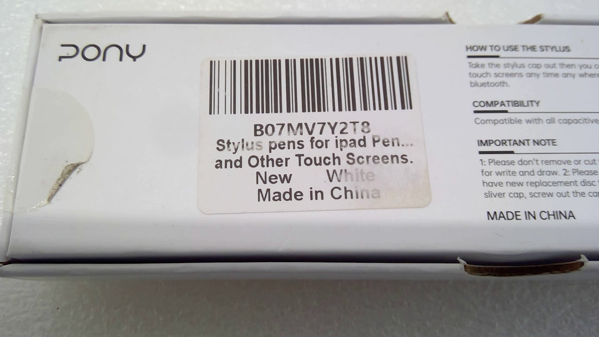 PONY Disc Stylus Pen 2-in-1 Touch Screen Capacitive Pencil B07MV7Y2T8 Open Box