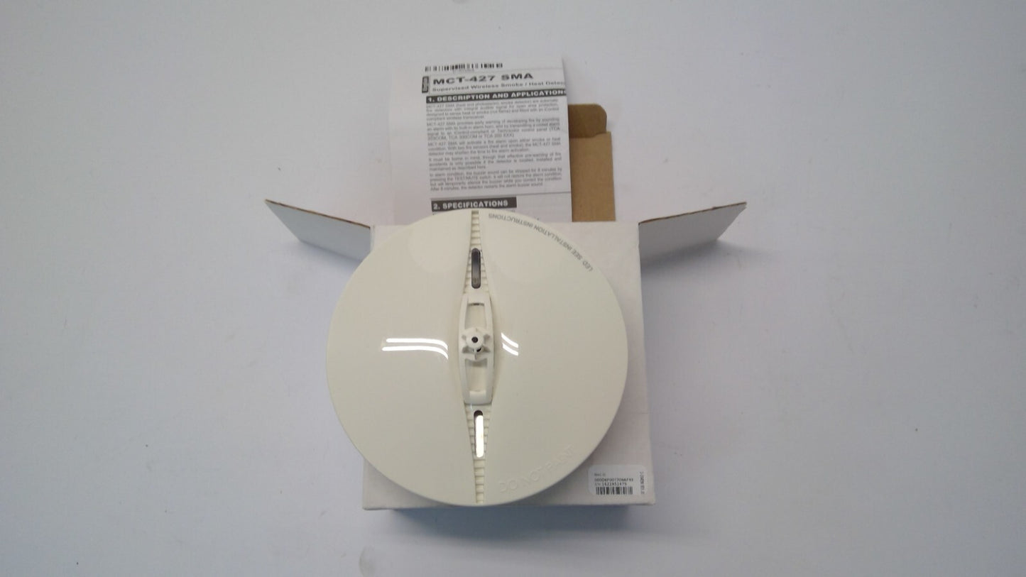 Visonic MCT-427 DSC SMA 2.4GHz Wireless Smoke and Heat Detector