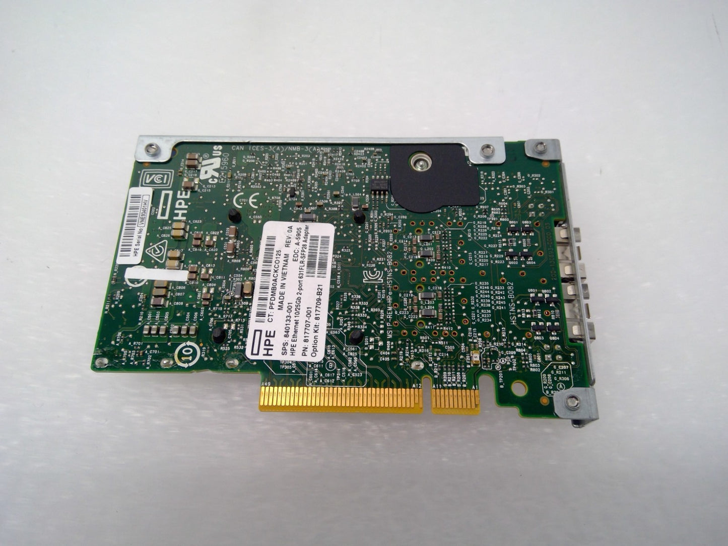 817709-B21 HPE Dual-Ports 10/25GB PCI-E 631FLR-SFP28 Ethernet Adapter 840133-001