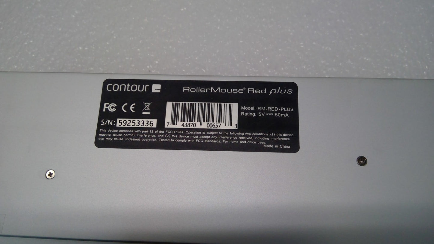 RM-RED-PLUS Contour Design RollerMouse Wired Mouse - Red