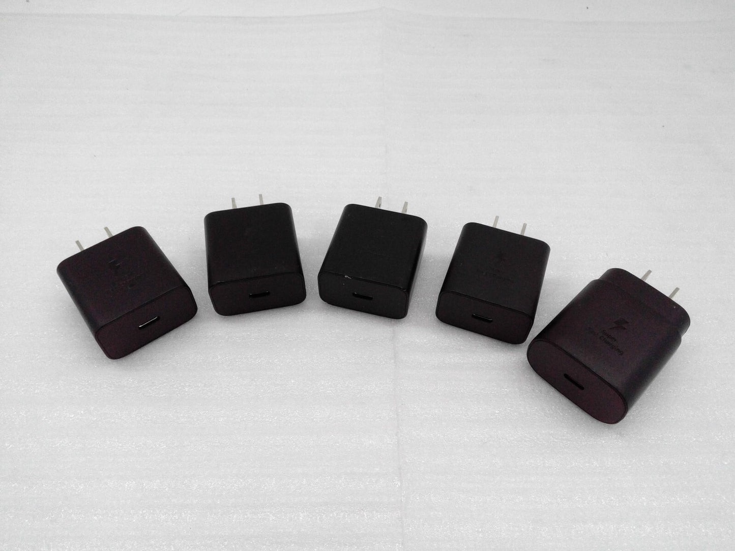 Lot of 5 Genuine Samsung Super Fast Charging Wall Charger - Black USB C