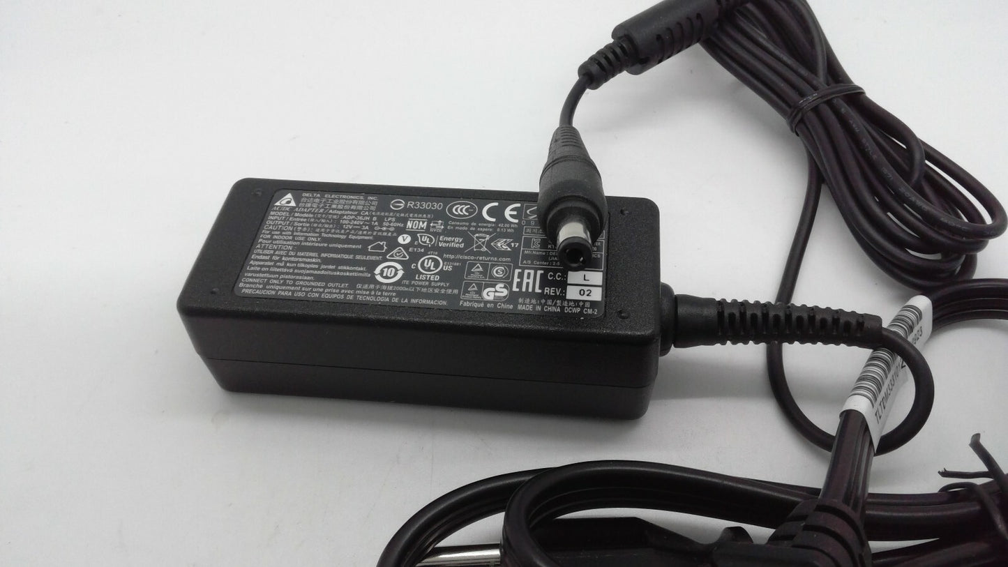 OEM Delta AC/DC Power Supply Adapter with Power Cord ADP-36JH B 12V 3A 36W A18