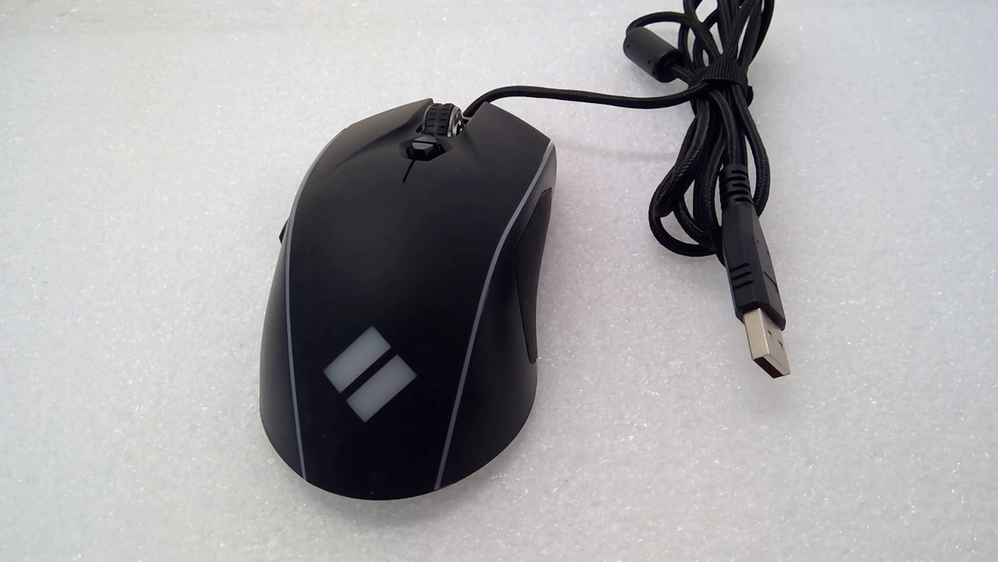 Syber Gaming M1 Optical Mouse 5V 150mA Wired USB Black CyberPowerPC Tested