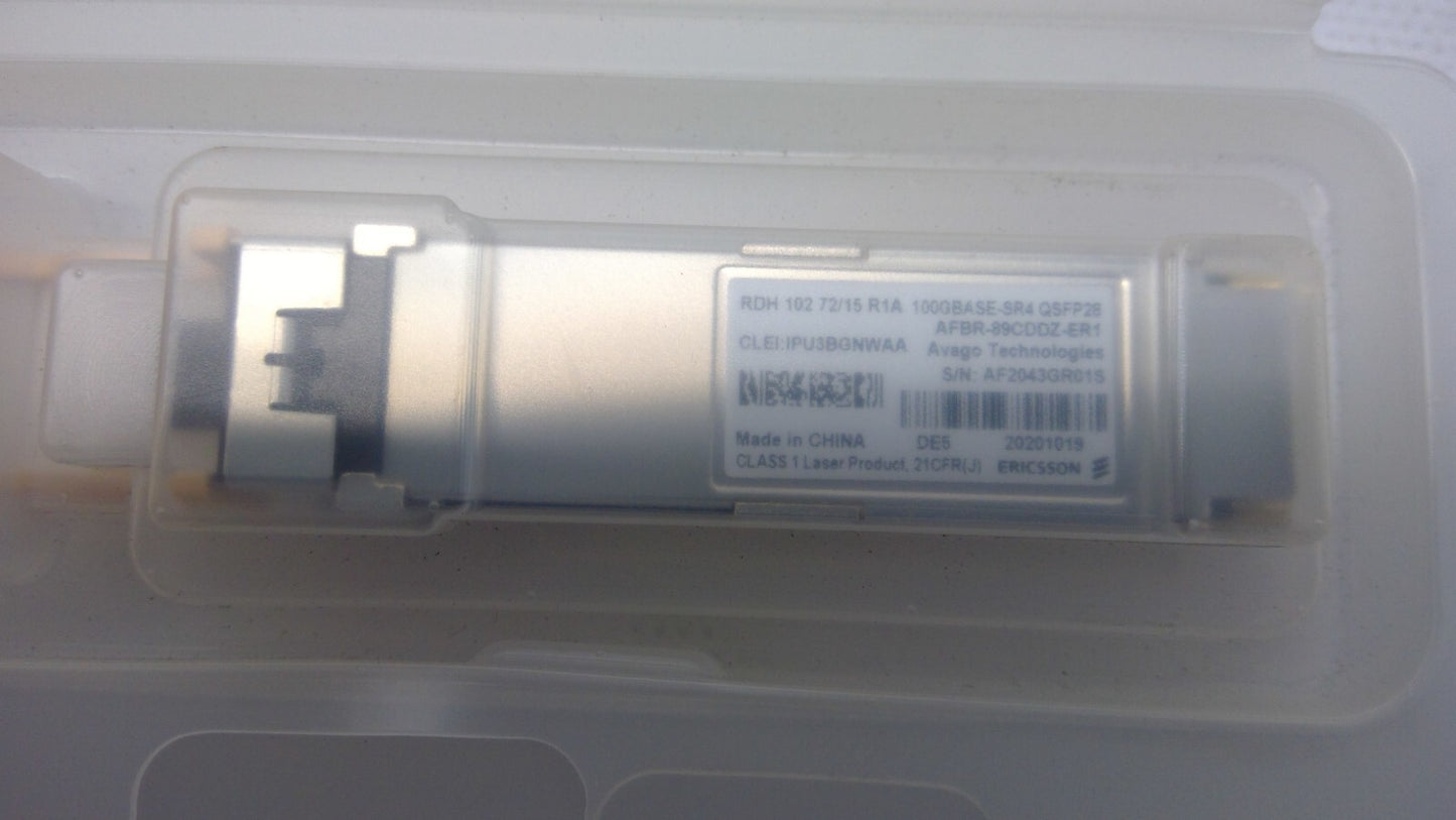 NEW Avago ERICSSON AFBR-89CDDZ-ER1  100GBASE-SR4 QSFP28 Transiever