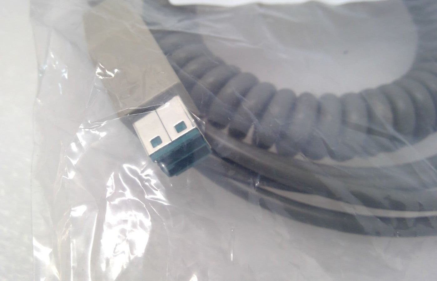 NEW Zebra CBA-U28-C15ZBR Powered USB 12V TO RJ45 15FT(4.6M) COILED CABLE