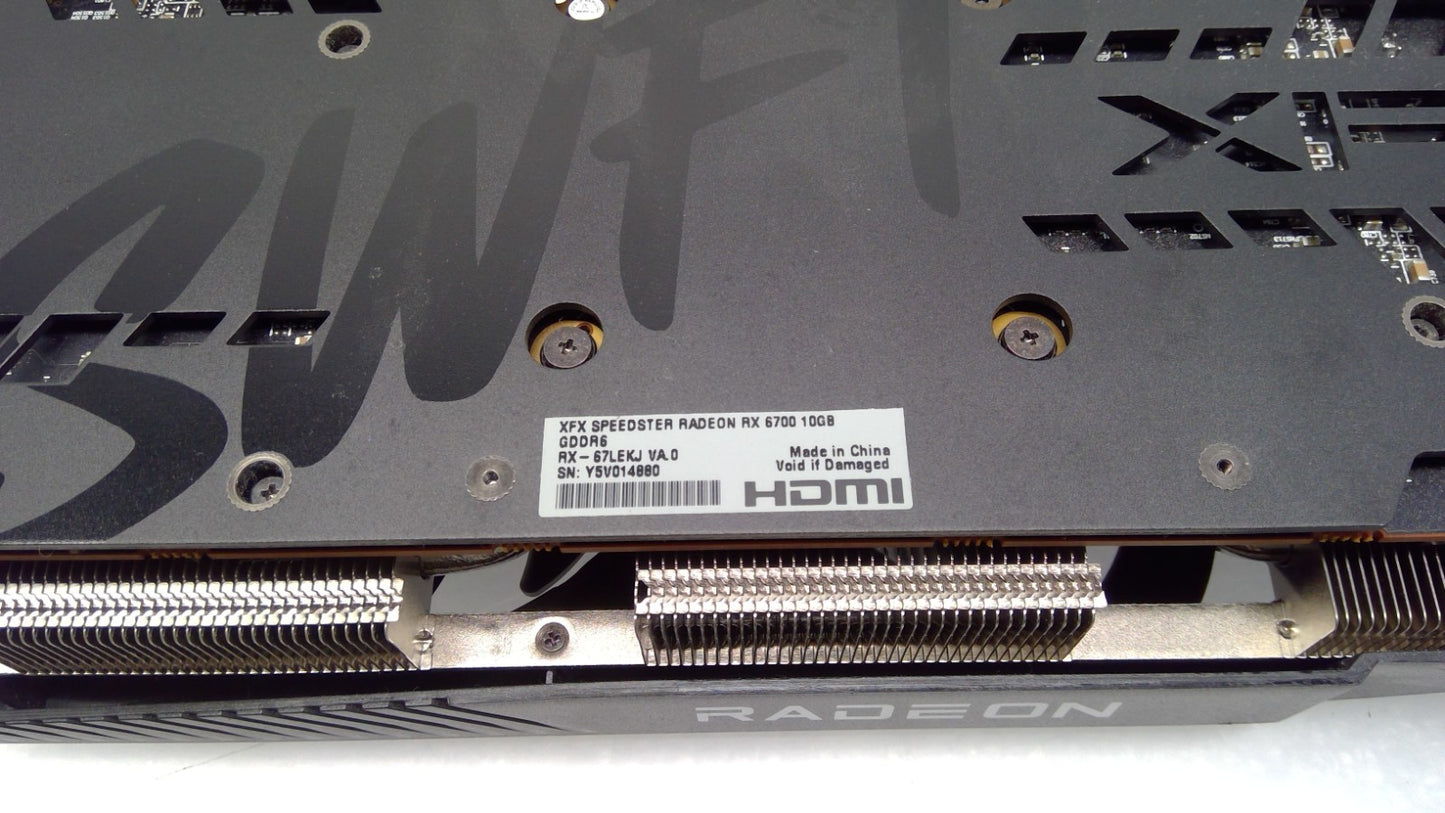 XFX Speedster SWFT309 Radeon RX 6700 10GB GDDR6 Graphics card - RX-67LEKJ VA0