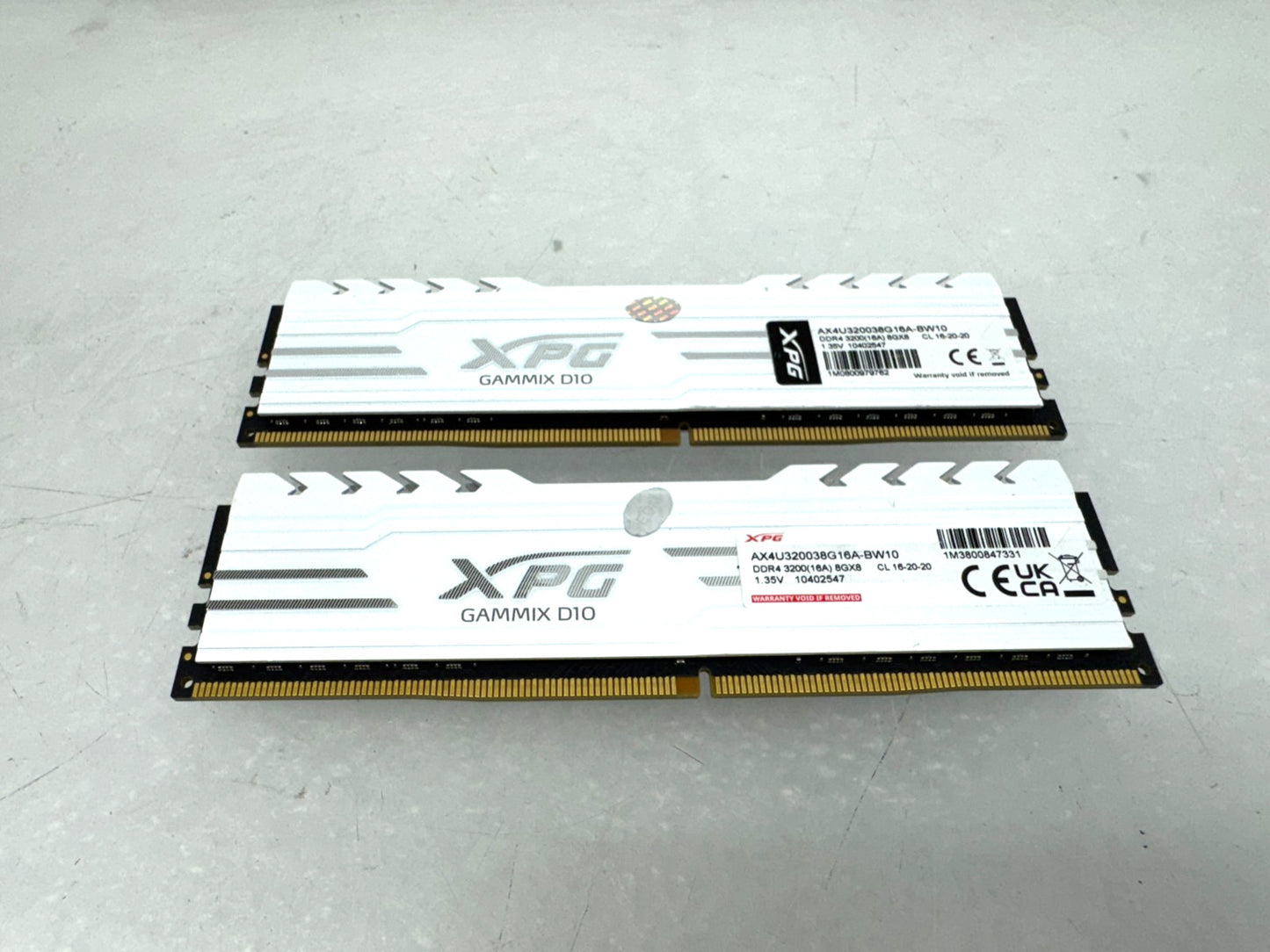 ADATA XPG GAMMIX D10 16GB (2x8GB) DDR4-3200 Desktop Memory AX4U320038G16A-BW10
