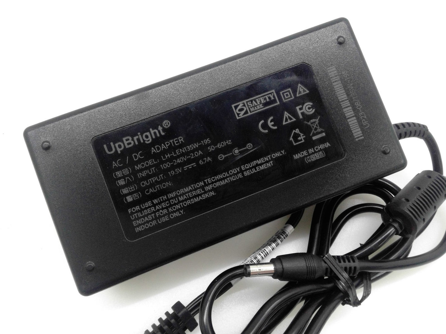 UpBright 135W AC Adapter 19.5V 6.7A Laptop Power Supply LH-LEN135W-195 5.5*2.5mm
