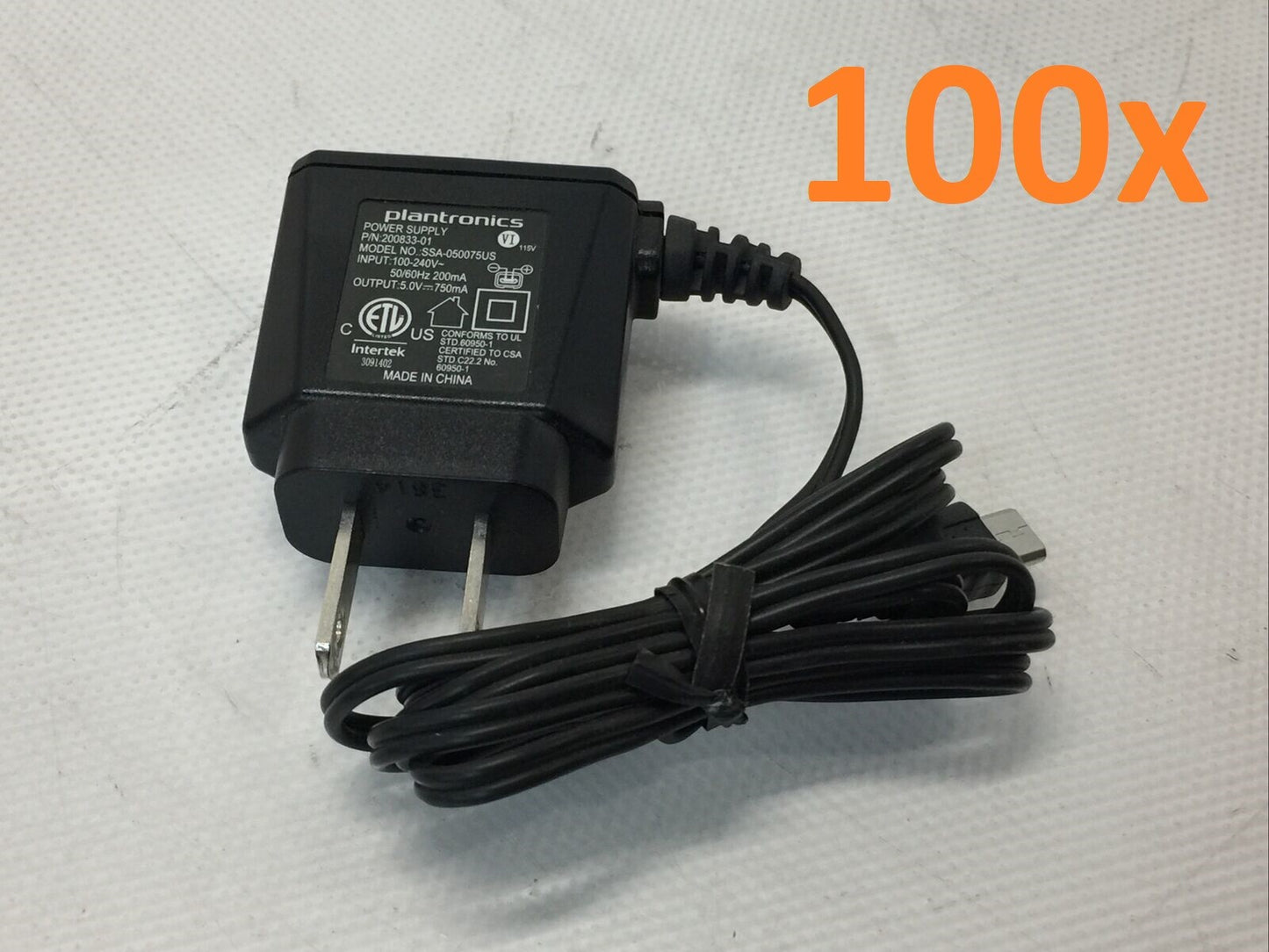 (100x) Plantronics Micro USB Charger Fast Charging for Samsung Android Phone