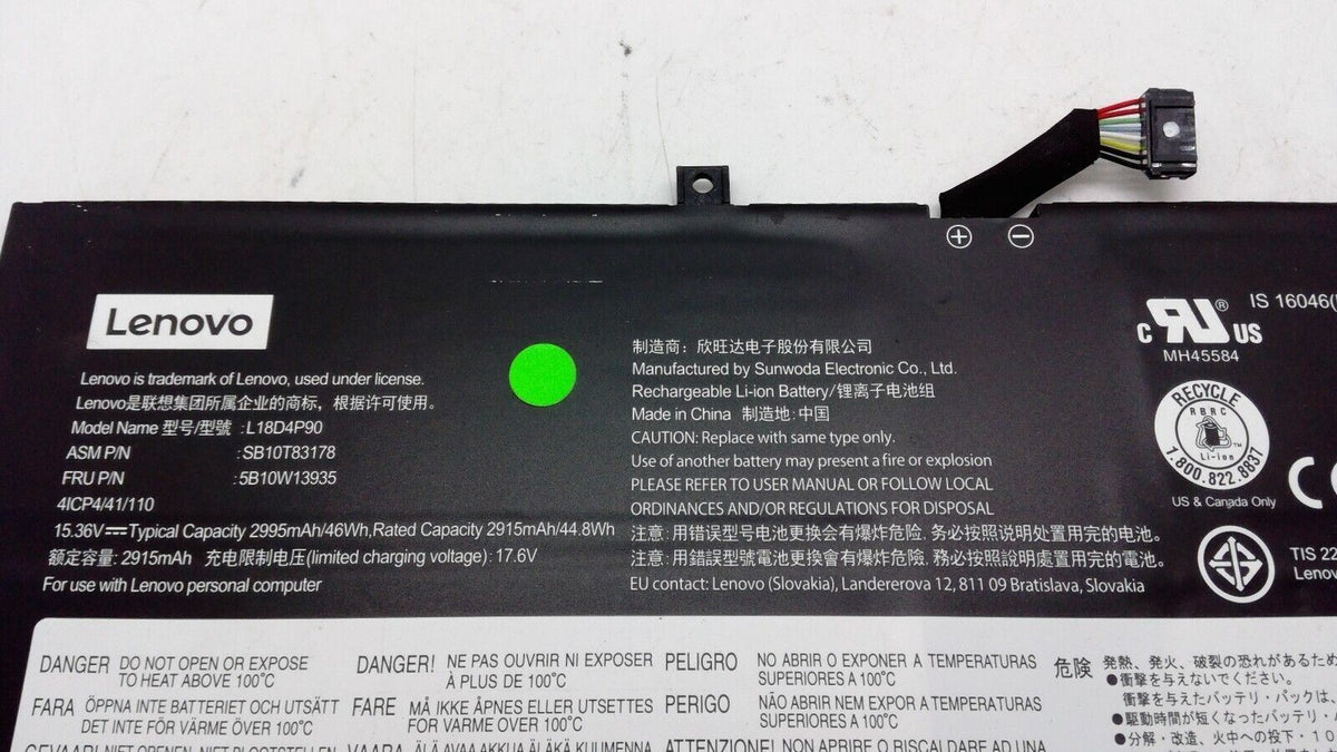 Genuine L18C4P90 L18D4P90 L18M4P90 Battery for Lenovo ThinkPad L13 Yoga 02DL030