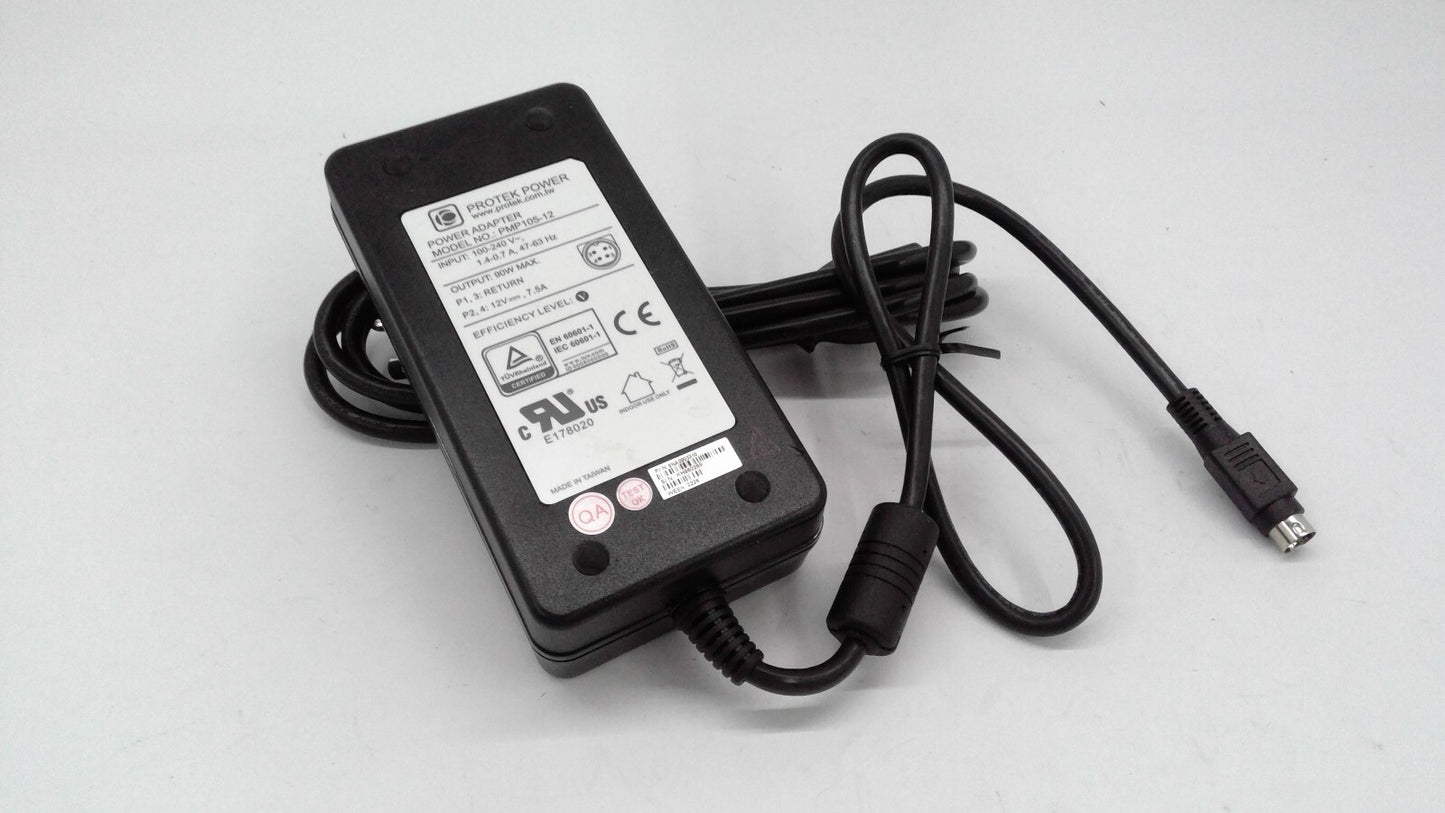 PROTEK POWER PMP105-12 90W 12V 7.5A AC Adapter Power Supply Charger 4-Pin