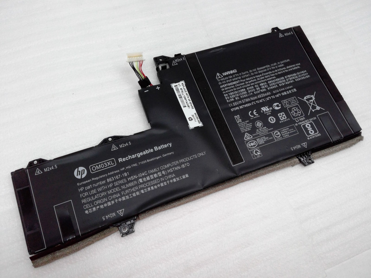 Genuine OM03XL Battery For HP ELITEBOOK X360 1030 G2 13.3" HSN-I04C