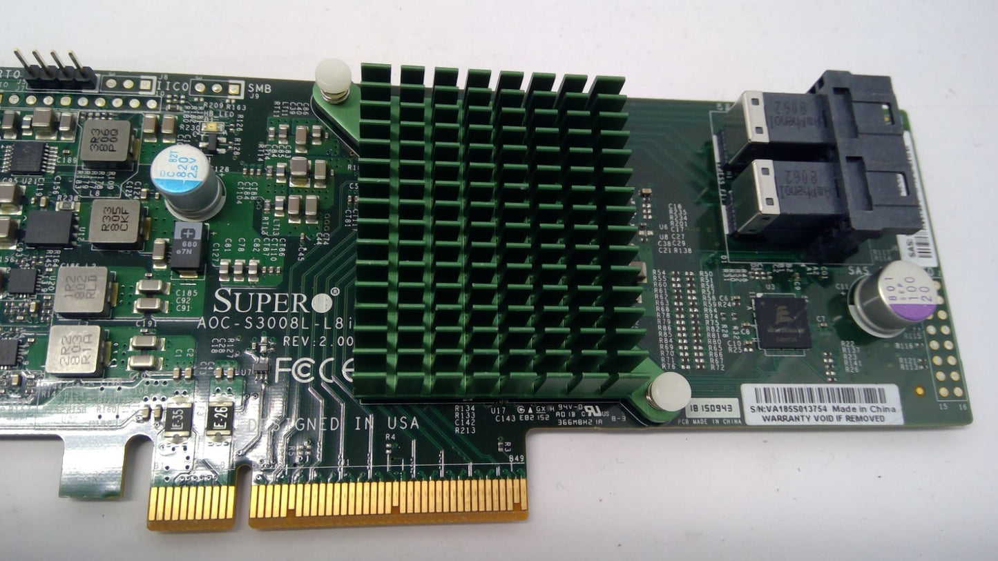 SuperMicro AOC-S3008L-L8i 12GB/S SAS HBA IT RAID Controller Card NO Bracket