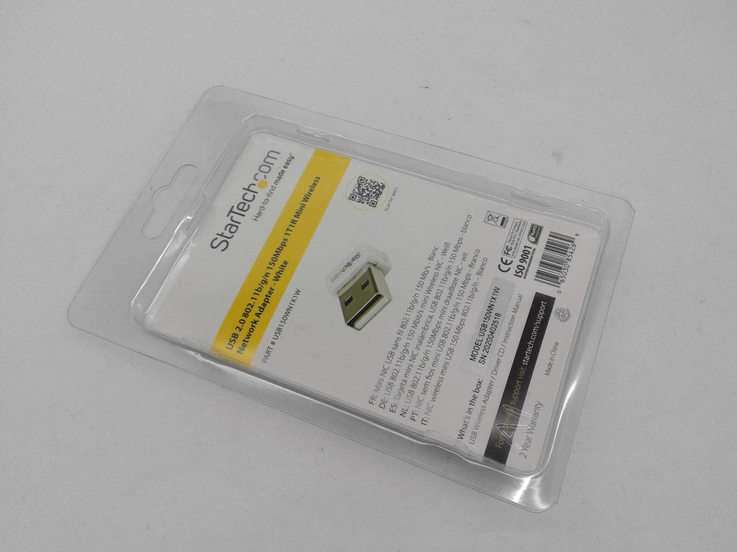 New Startech USB150WN1X1W 150Mbps Mini Wireless N Network Adapter 802.11n/g