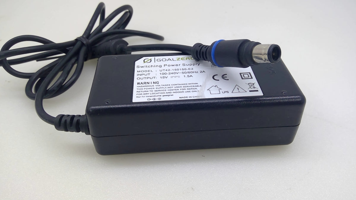 Goal Zero OEM UT42-150150-E2 15V 1.5A 22.5W AC Power Adapter Yeti 150/400 Sherpa