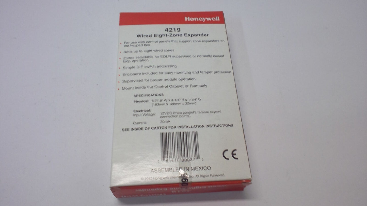 Honeywell Home 4219 Wired 8-Zone Expander