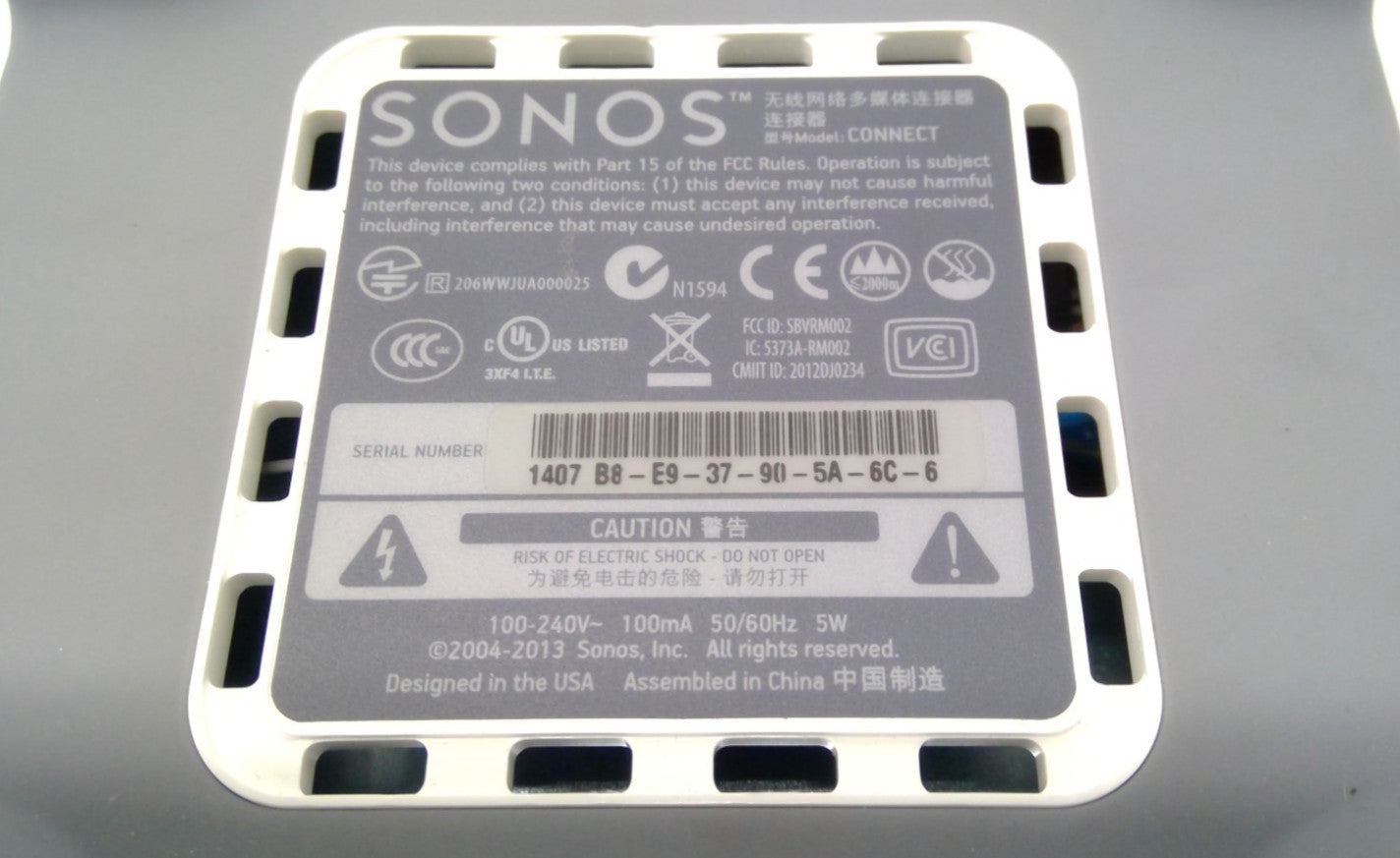 Sonos Connect Digital Media Streamer Works With S1 App Only