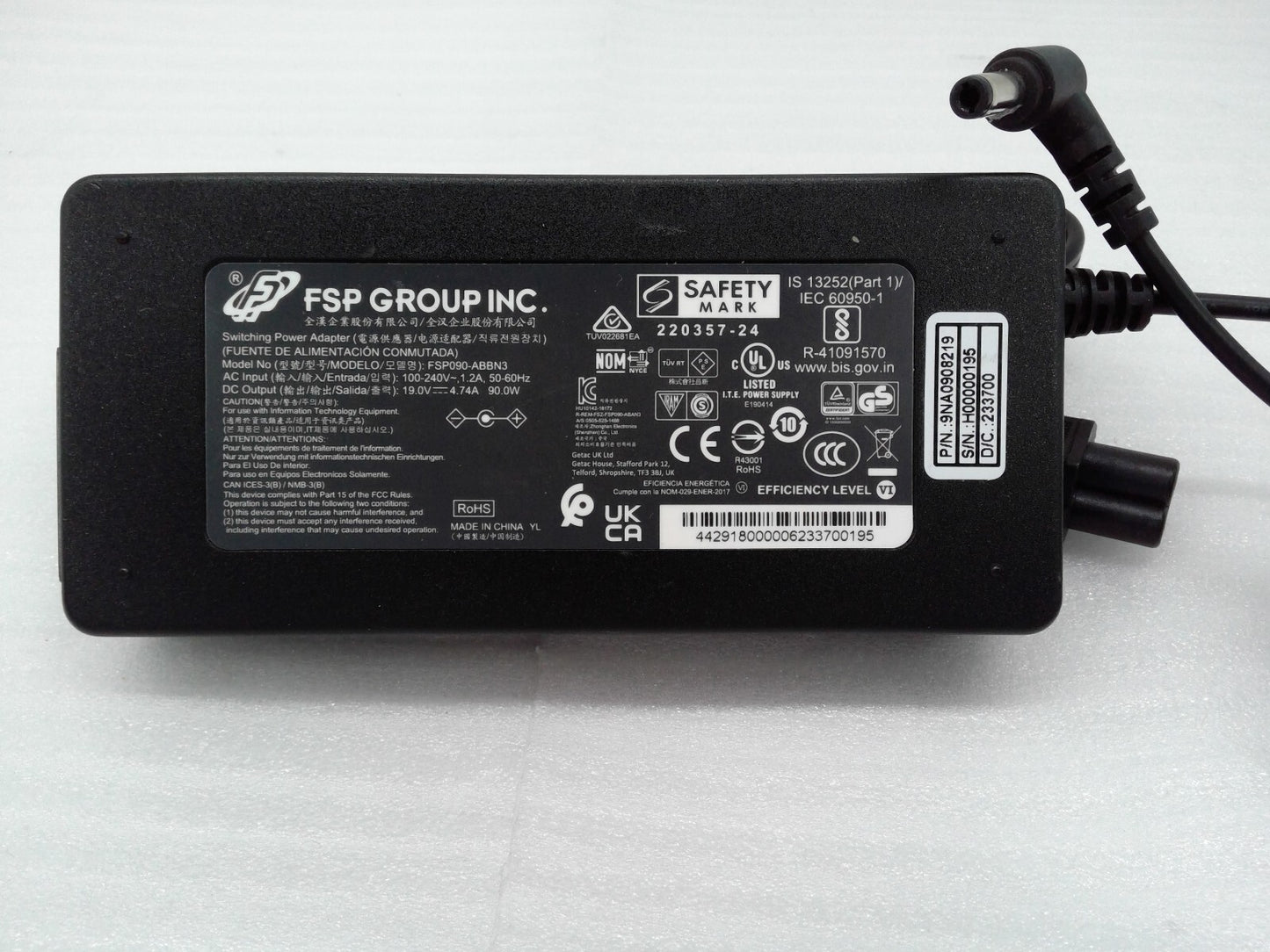 Original FSP 19V 4.74A FSP090-ABBN3 for MSI Optix MAG321CURV Monitor 90W Adapter