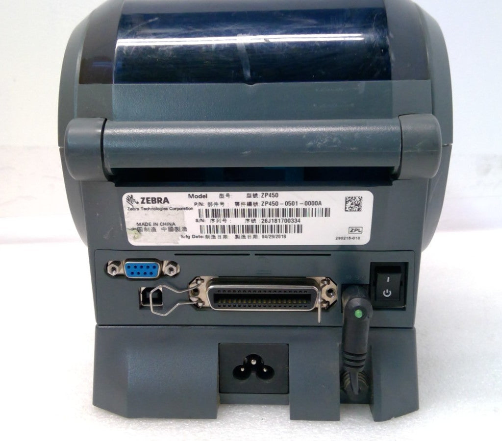 Zebra ZP450 Ethernet Direct Thermal Label Printer ZP450-0501-0000A *Read Detail*