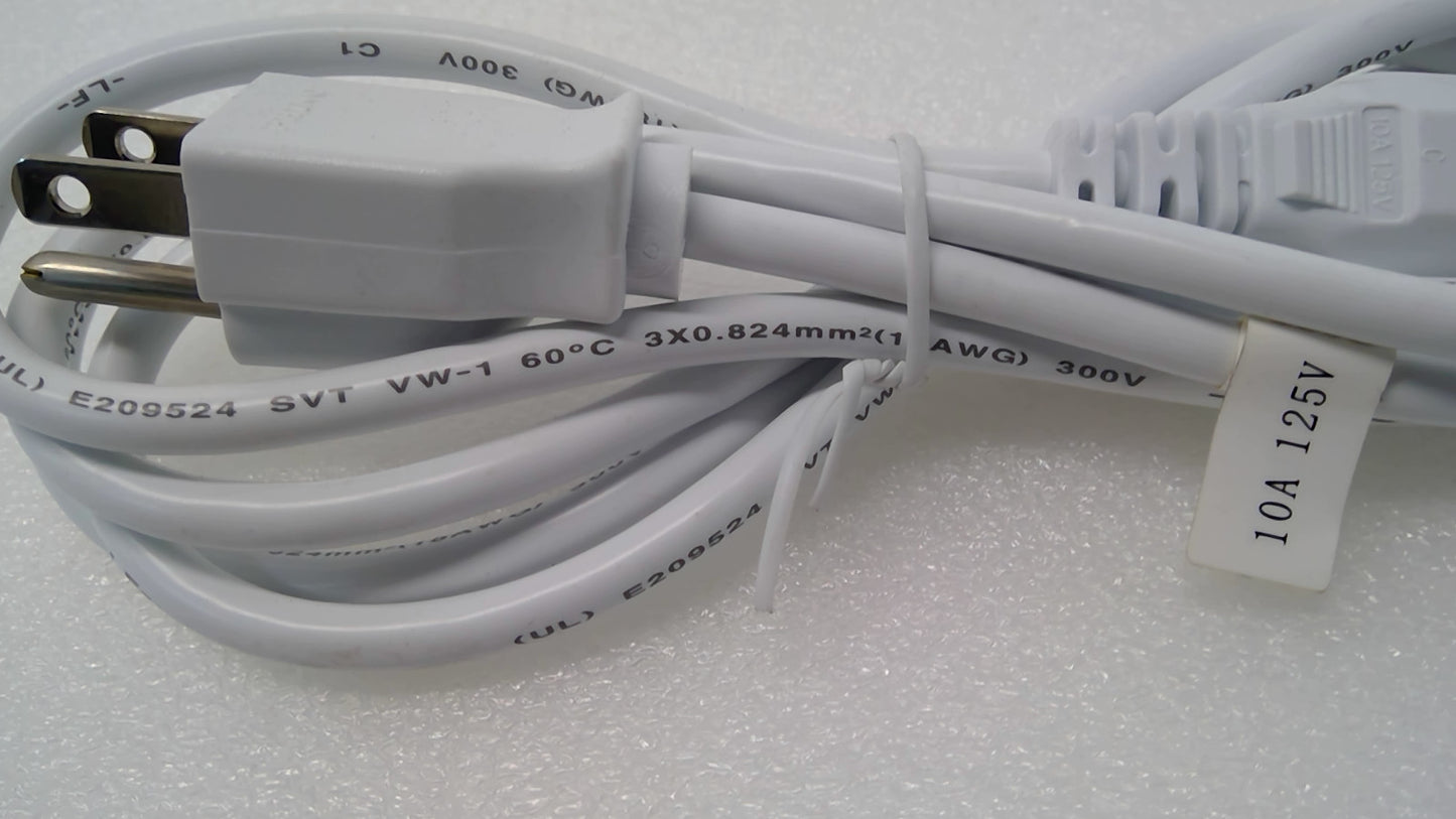 X10 PHINO 3 Prong Mickey Mouse AC Power Cord 10A 125V 300V UL E209524 SVT 60℃