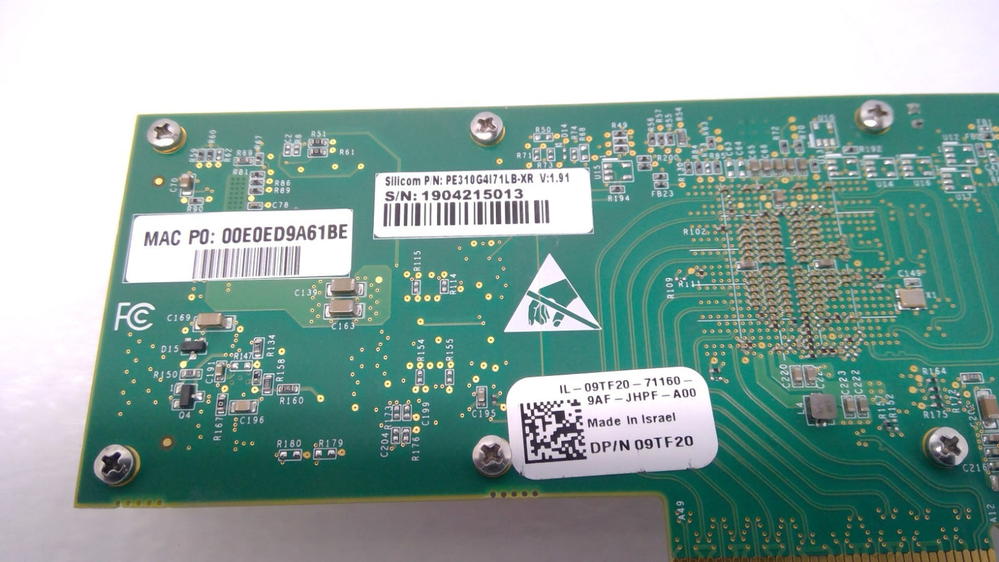 Dell XL710 Quad-Port 10GbE SFP+ PCIe Network Adapter Card PE310G4I71LB-XR 09TF20