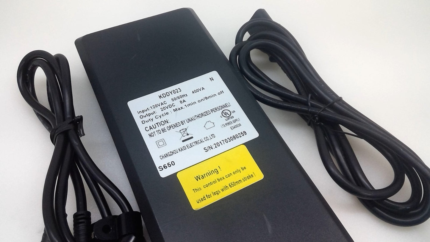 Kaidi KDDY023 AC DC Adapter Power Supply 20V 8A Standing Desk Lift Charger Part