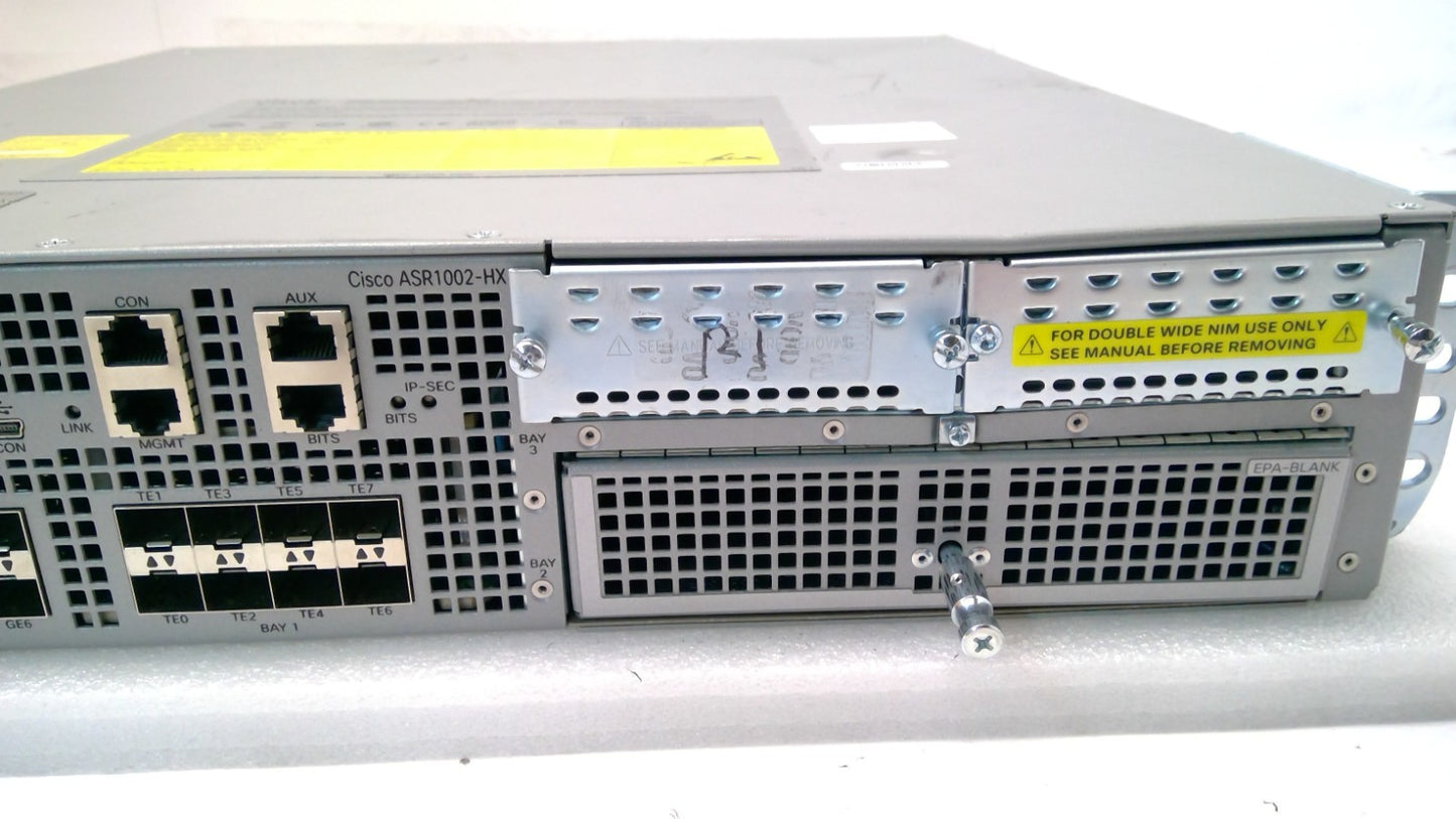 Cisco ASR 1000 series ASR1002-HX Router 10GE Port w/ 2 AC Power Supply