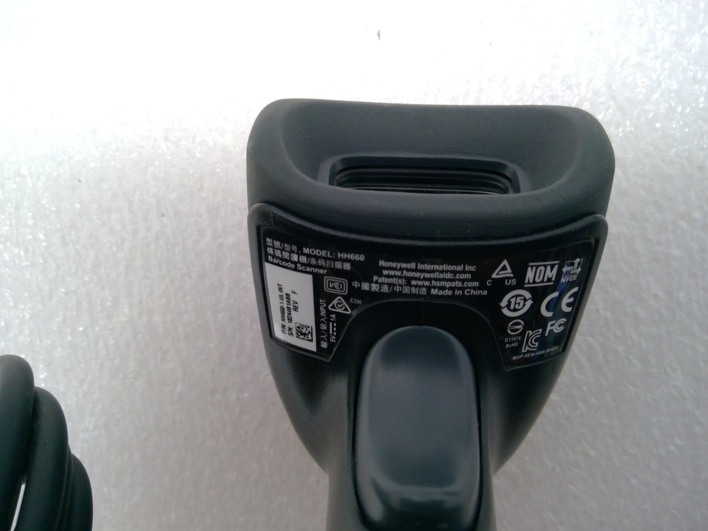 Honeywell HH660 2D Barcode Scanner W/USB Connect Cable