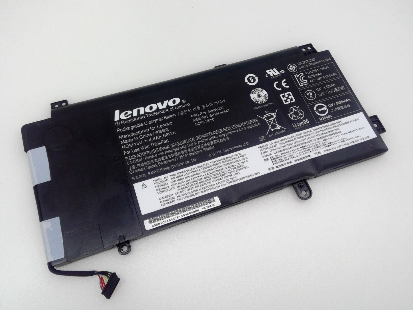 OEM 00HW008 00HW009 66Wh Battery Lenovo ThinkPad Yoga 15 20DQ 20DR SB10F46446