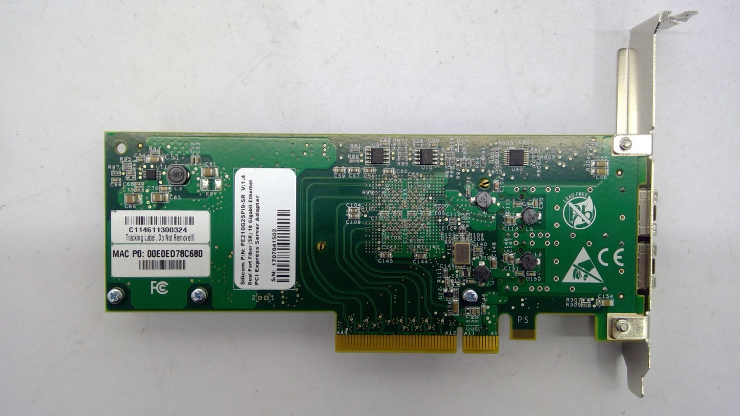 Silicom PE210G2SPI9-SR Dual Port 10Gigabit Ethernet PCIE Server Adapter Ver 1.4