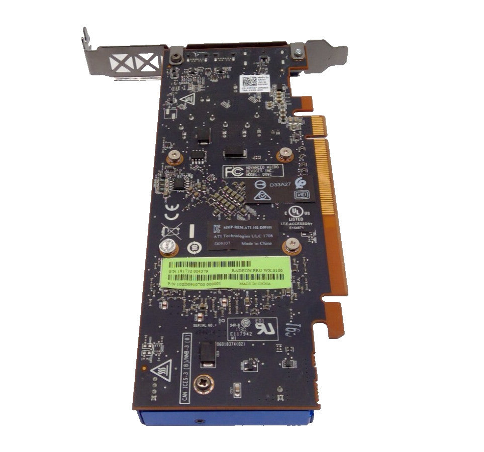 AMD Radeon Pro WX 3100 4GB GDDR5 Display Port Graphic Card Dell P/N: 0JFH4F