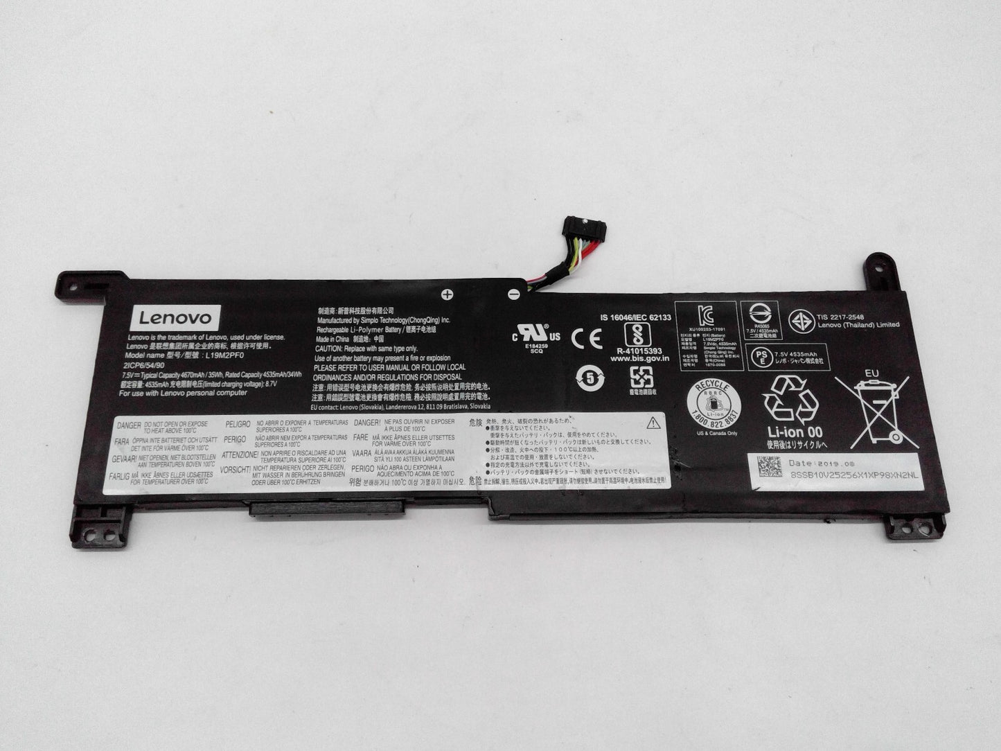 Genuine Lenovo IdeaPad 1-11ADA05 11.6" Laptop Battery 7.5V 35Wh 4535mAh L19M2PF0
