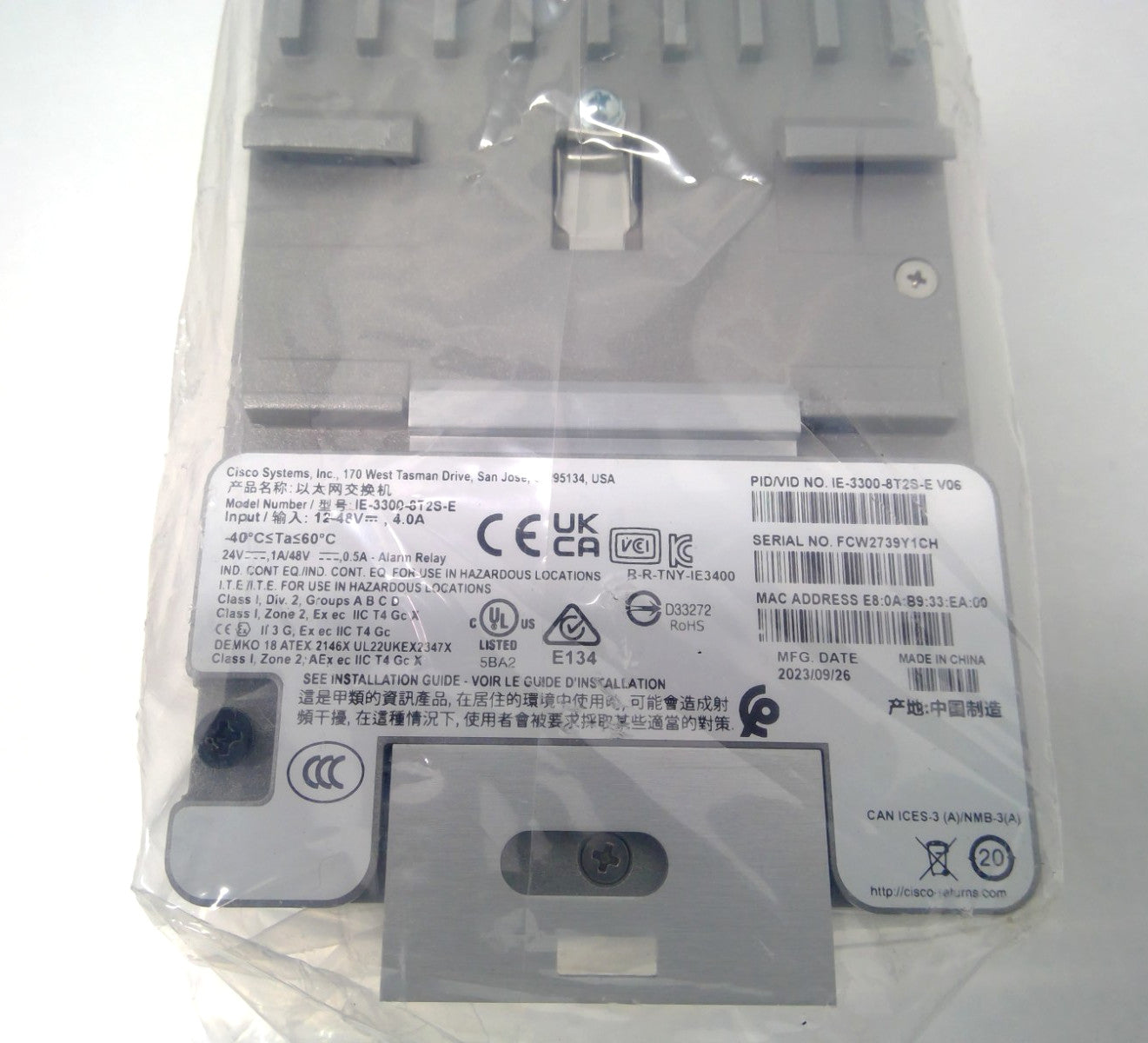Cisco IE-3300-8T2S-E Cisco Catalyst IE3300 Rugged Series Switch