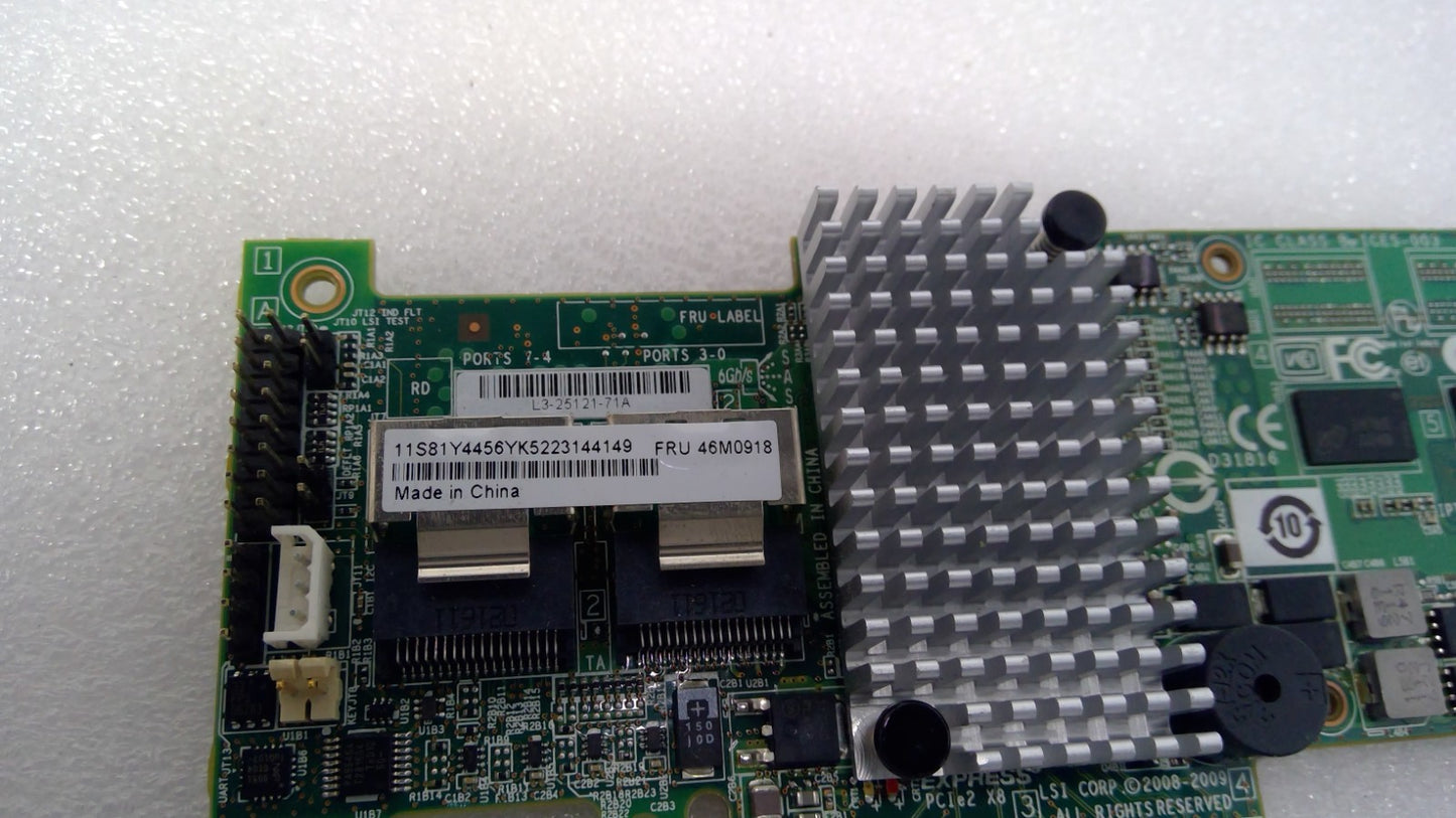 IBM 46M0918 8-Port 6Gb PCIe x8 RAID Controller L3-25121-71A