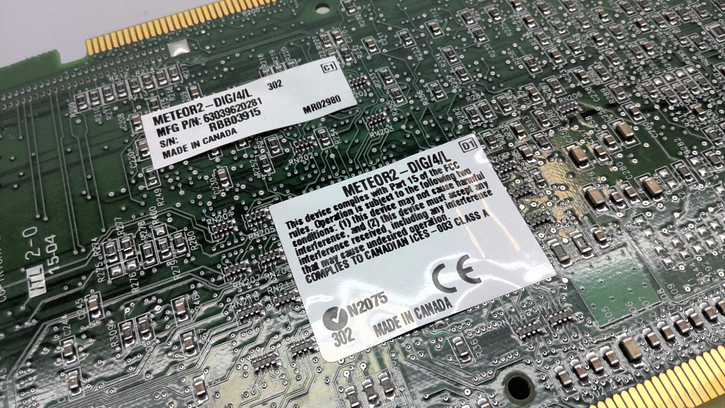 Matrox METER2-DIG/4/L 752-03 REV.A Meteor_II Digital Acquisition Card