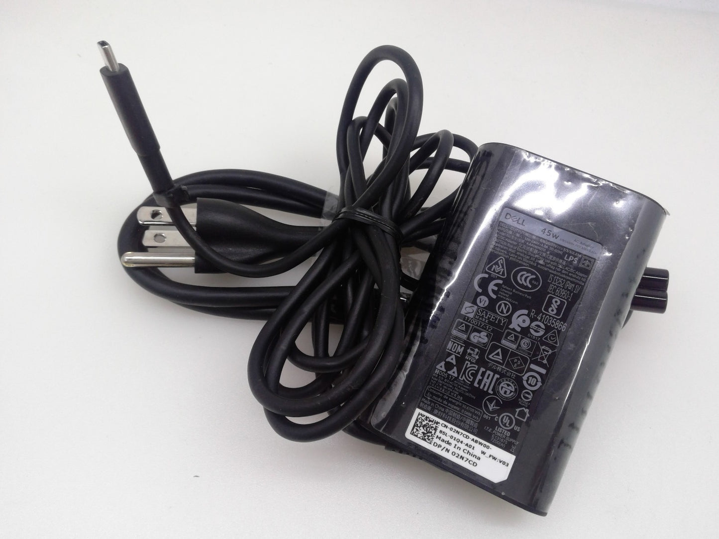 Genuine 20V 2.25A 45W USB-C For Dell Latitude 5290 AA45NM170 02N7CD