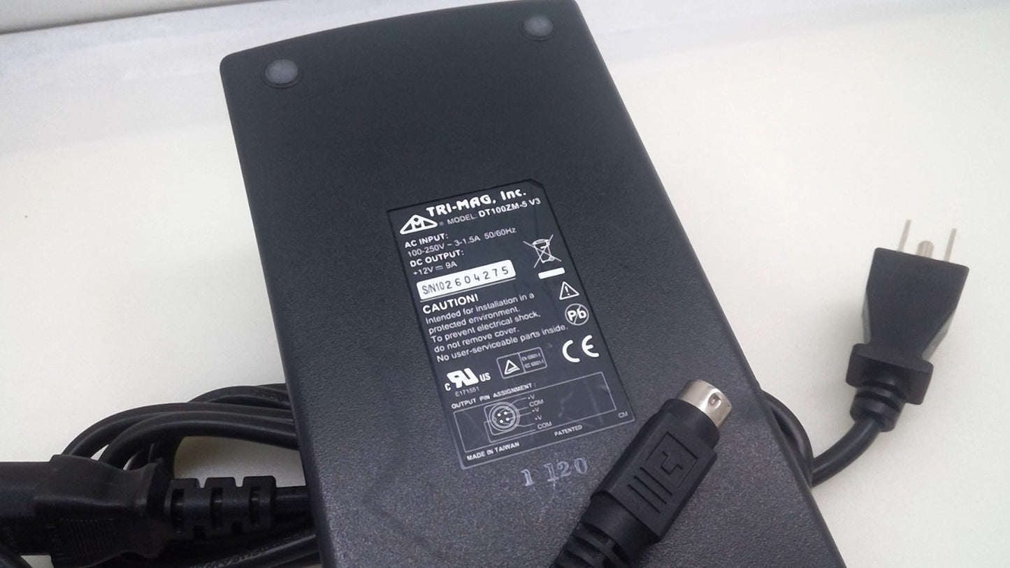 Tri-Mag DT100ZM-5 V3 Power Supply 100-250VAC, 3-15.A 50/60Hz: 12VDC 9A 4-Pin