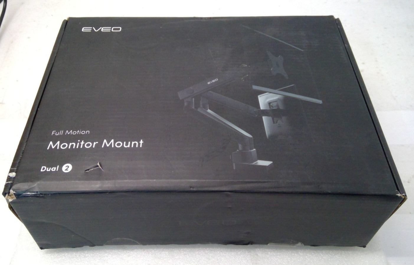 EVEO full motion monitor mount dual for computer screens with desk mount