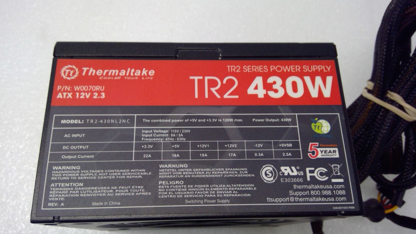 THERMALTAKE TR2 430W Power Supply ATX 12V TR2-430NL2NC