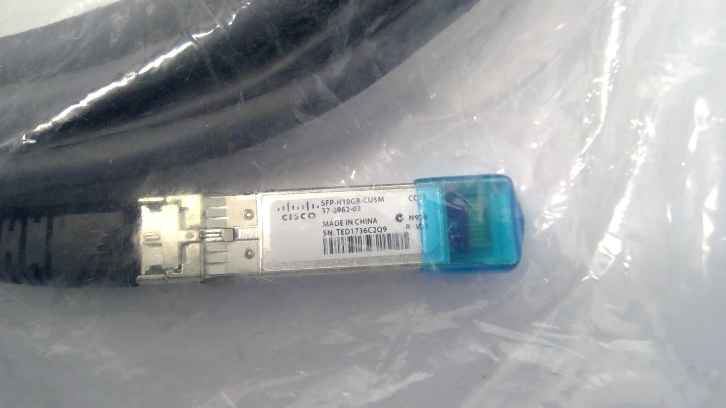 Cisco SFP-H10GB-CU5M 10GBASE-CU SFP+ Cable 37-0962-03 New