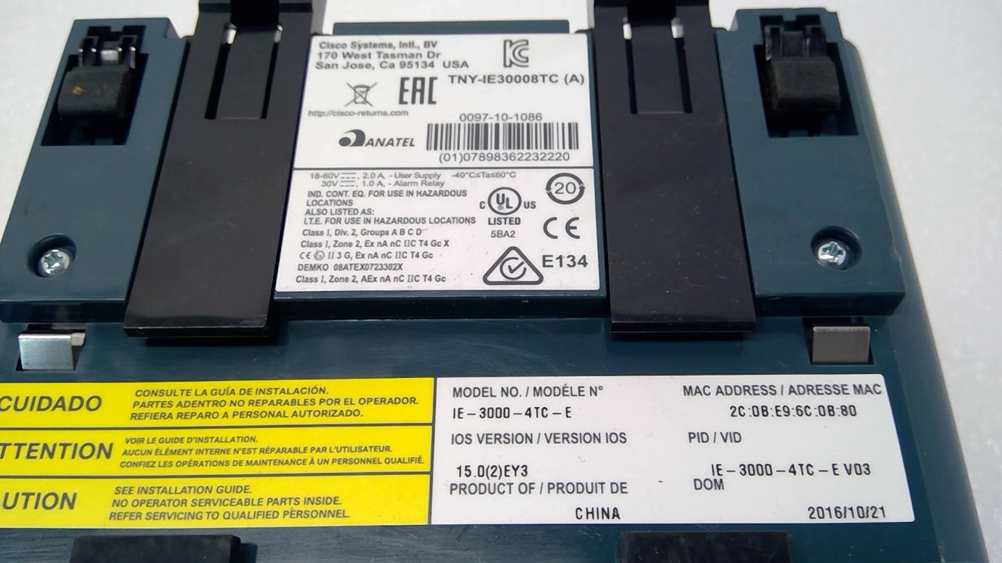 Cisco IE-3000-4TC-E Industrial Eth Switch 4 Ethernet 10/100