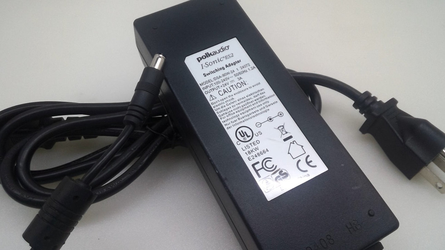 OEM AC/DC Adapter For Polk Audio DSA-90W-24 I Sonic ES2 24V 3A Power Supply Cord