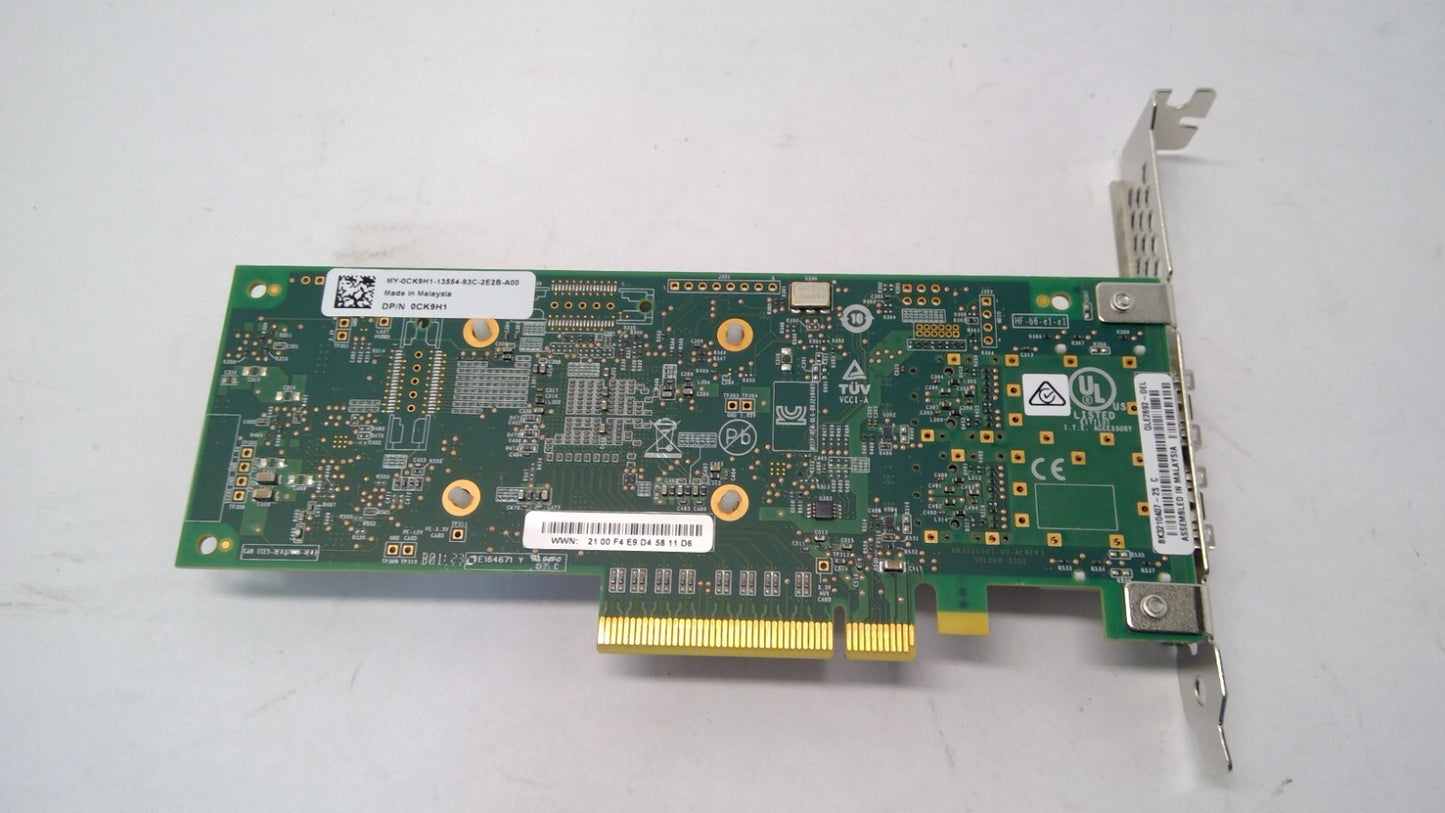 QLogic CK9H1 YCVFG Dual Port Fiber Channel HBA QLE2692-DEL High Profile Bracket