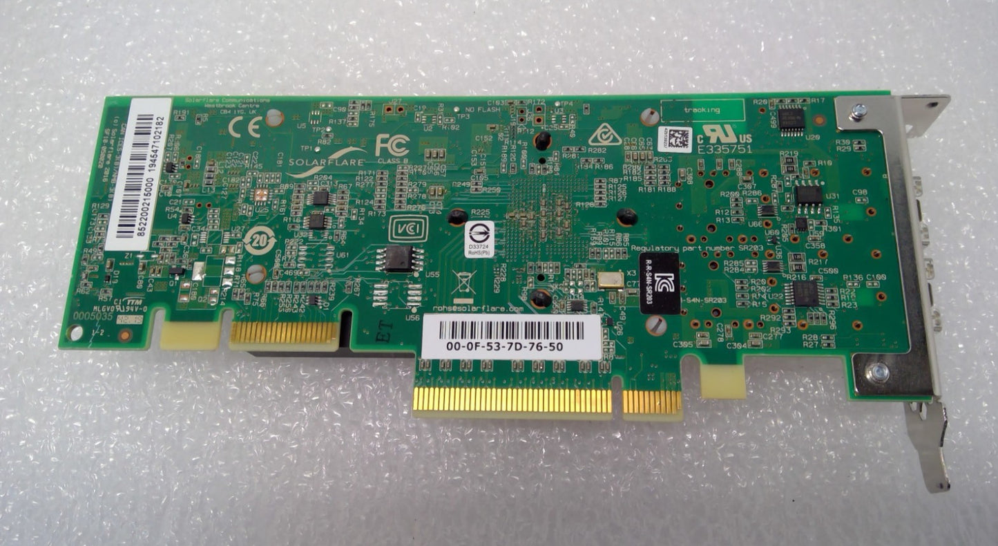 Solarflare SFN8522 10GbE Dual Port Server Adapter Card High Profile SF10-050020