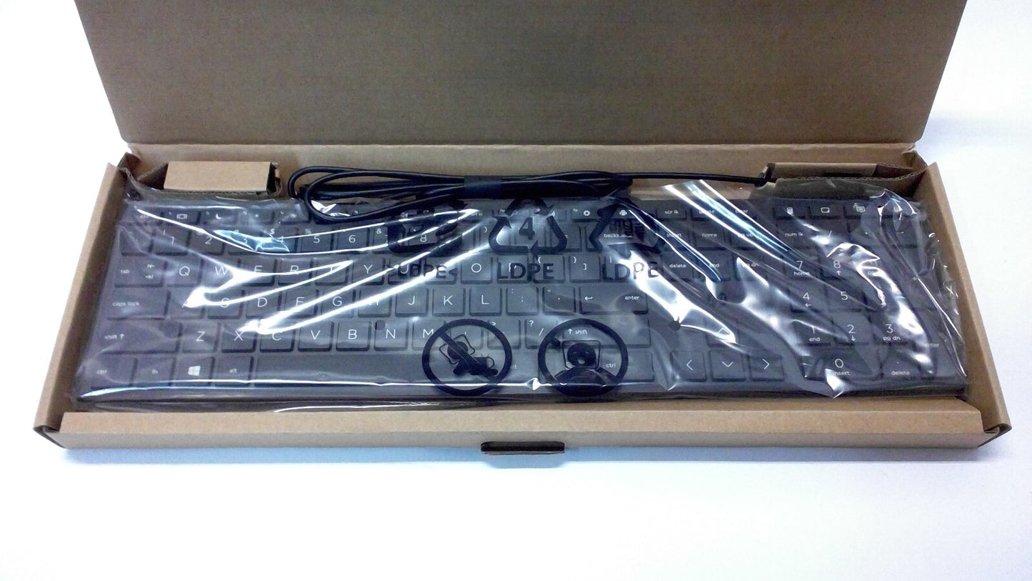 HP Slim Keyboard USB Wired 320K HP HQ-TRE 71025 New in Box