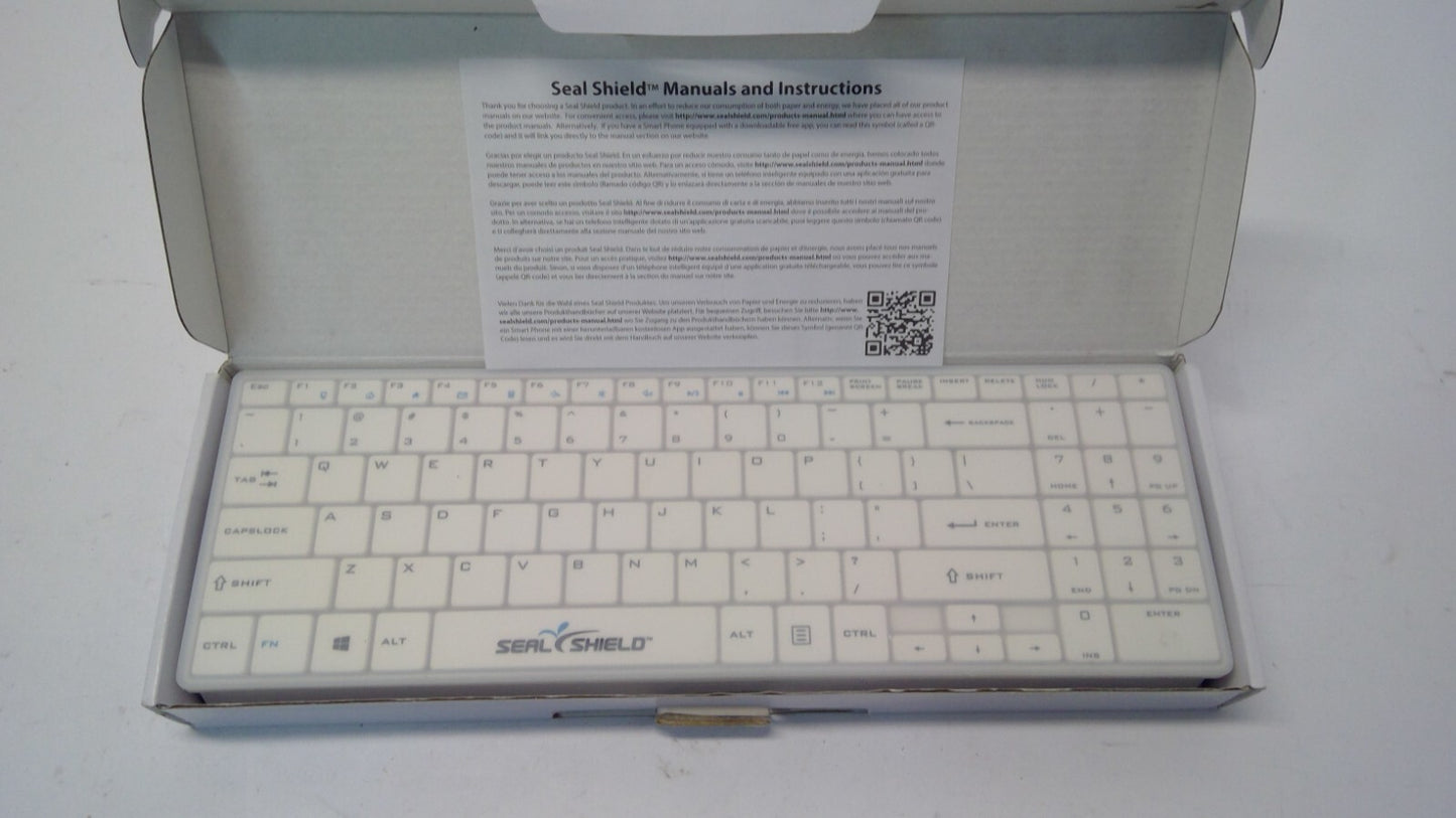 SEAL SHILD SSWKSV099 Cleanwipe Waterproof keyboard QWERTY Medical Grade Keyboard